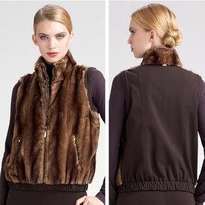 St. John | Faux Fur Brown Vest